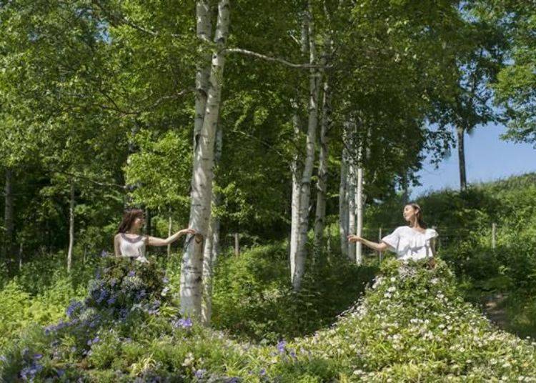 就像是身穿花卉洋装一样的「Dress Garden TWIN」,此处可是绝佳的拍照景点! (照片提供:大雪森之庭院)