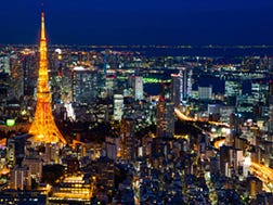 Roppongi Gaien Higashi Street and Tokyo Tower Area